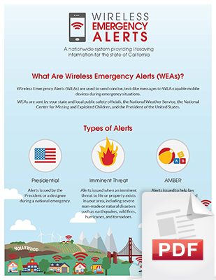 Image of the What are 'Wireless Emergency Alerts (WEA)?' document, page 1